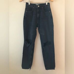 ✨ Zara | Distressed Black Faded Jeans